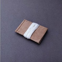 Нить для рукоделия, шнур для плетения браслетов, украшений, нейлоновая нить Шамбала 1,2 мм белый 3 м Нет бренда