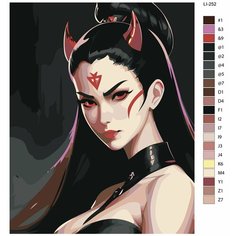 Картина по номерам,"Живопись по номерам", 48 x 60, LI-252, принцесса нинзя