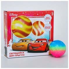 Набор для опытов, 1 форма, 3 цвета «Прыгающий мяч светящийся» Тачки Disney
