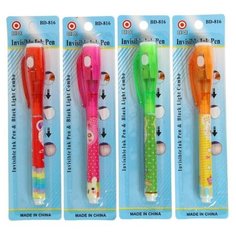 Маркер с невидимыми чернилами Calligrata "Шпион", надпись видно при подсвечивании фонариком, микс Noname