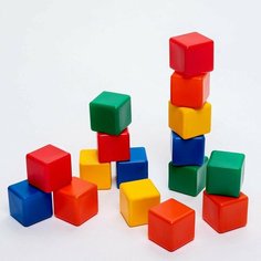 Набор цветных кубиков,16 штук 6 × 6 см Россия