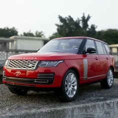 Коллекционная Металлическая машинка Land Rover Рендж Ровер 1:18 ( Красный ) Нет бренда