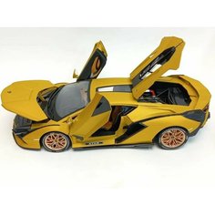 Машинка Lamborghini 1:18, металлическая, 28 см, свет, звук Коллекционная модель машины . Нет бренда