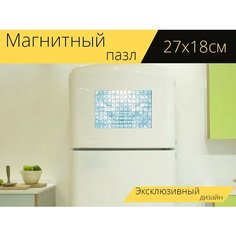 Магнитный пазл "Иисус, бог, святой дух" на холодильник 27 x 18 см. Lots Prints