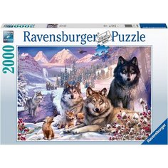 Ravensburger. Пазл карт. 2000 "Волки в снегу"