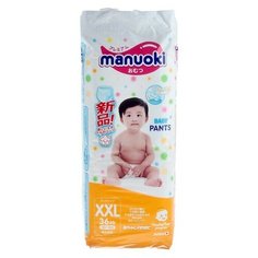 Подгузники-трусики Manuoki XXL 15+ кг, 36 шт