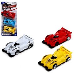 Набор инерционных машин «Рейсер», 3 штуки, микс Noname