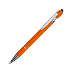 Ручка-стилус металлическая шариковая «Sway» soft-touch оранжевый NO Name