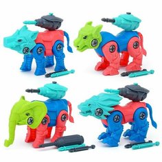 Конструктор "Мир животных" с отверткой, в пакете Kosmos