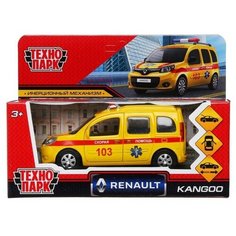 Машина металлическая «Renault Kangoo реанимация», 12 см, открываются двери и багажник, цвет желтый Технопарк
