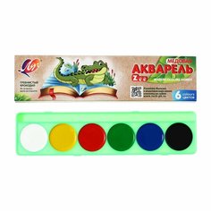 Акварель ZOO, 6 цветов, без кисти Россия