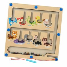 Монтессори лабиринт из магнитных шариков игрушки для маленьких детей Нет бренда