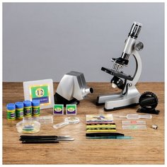 Микроскоп с проектором, кратность увеличения 50-1200х, с подсветкой, Noname