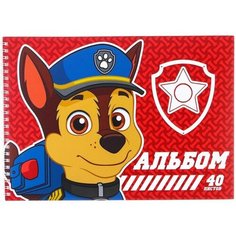 Альбом для рисования на гребне, А4, 40 листов, Paw Patrol