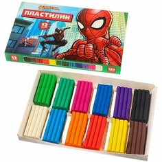MARVEL Пластилин 12цв 180г Человек паук