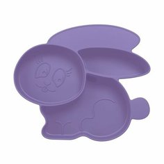 SILIHOME Силиконовая детская тарелка «Зайка» с секциями, цвет микс