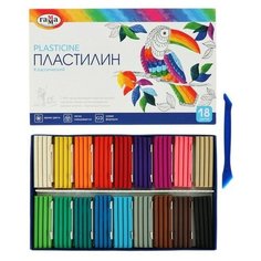 Пластилин 18 цветов 360 г, "Гамма" "Классический", со стеком Gamma