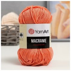 Пряжа "Macrame Макраме" 100% полиэстер 130м/90гр (160 св. коралл), 1шт Yarn Art