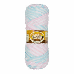 Пряжа ADELIA BABY MIMI 100 % полиэстер 5 шт. х 100 г 80 м ± 4 м №03 белый-голубой-св. розовый-розовый