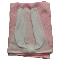 Плед детский "Зайка" розовый 90*90см ПА нет бренда