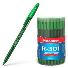 Ручка шариковая Erich Krause R-301 Original Stick узел 0.7мм, чернила зелёные 46775