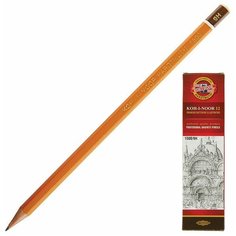 Карандаш чернографитный KOH-I-NOOR 1500, 1 шт, 9H, корпус желтый, заточенный, 150009H01170
