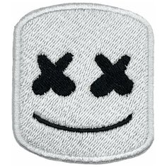 Нашивка (шеврон, патч) на одежду Marshmello (Маршмеллоу) на термоплёнке 52х60 мм Tixxi Studio