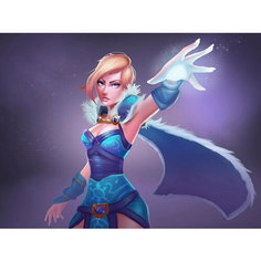 Плакат, постер на бумаге Dota 2: Crystal Maiden/Дота 2: Кристал Мэйден/игровые/игра/компьютерные герои персонажи. Размер 21 на 30 см