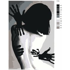 Картина по номерам для Взрослых Т170 "Эротика. Объятия рук", 50х70 см Brushes Paints