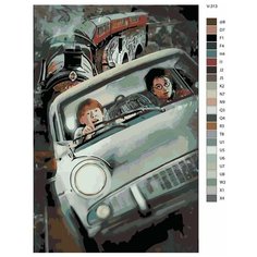 Картина по номерам V-313 "Гарри Поттер (Harry Potter) и Рон Уизли", 60x90 см Brushes Paints