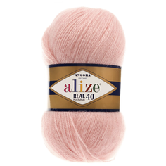 Пряжа Alize Angora Real 40, 40 % шерсть, 60 % акрил, 100 г, 430 м, 5 шт., 363 нежная роза