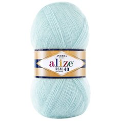 Пряжа Alize Angora Real 40 (Ангора Реал 40) - 5 шт цвет 522 мята 40% шерсть, 60% акрил 100г 480м