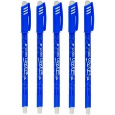 Ручка шариковая пиши-стирай Tratto CANCELLIK с двумя ластиками, со стираемыми чернилами, 0.7 мм, синяя - 5 шт. Fila