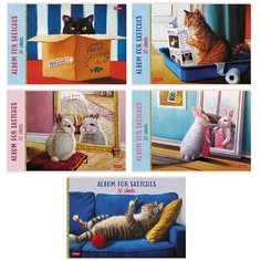 Альбом д/рисования 30л, А4, скоба, Узнай себя! Lucia Heffernan,5диз Hatber 1662940 074911