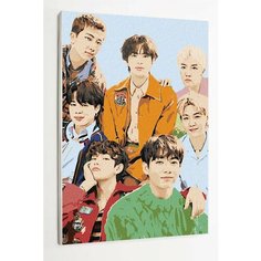 Картина по номерам на стену "BTS" Раскрасим сами