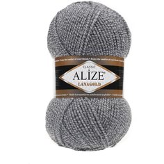 Пряжа Alize Lanagold DUE серый (651), 5 шт