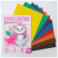 Картон цветной немелованный А5, 8 л, 8 цв, смешарики, 220 г/м2 Disney