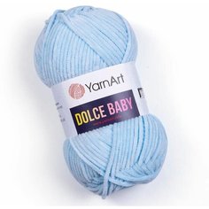Пряжа YarnArt Dolce Baby 50г, 85м (ЯрнАрт Дольче Беби) цвет 749 голубой 5шт