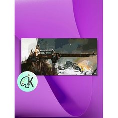 Картина по номерам на холсте Call of Duty Vanguard - Полина Петрова, 30 х 60 см КУЛЬТУРА ЦВЕТА