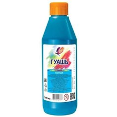 Гуашь цветная Луч "Классика", голубая (500мл / 670г, пластиковая бутылка с дозатором) (19С 1303-08), 8шт.