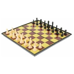 Настольная игра набор 2 в 1 "Баталия": шашки, шахматы, доска пластик 20 х 20 см Без бренда