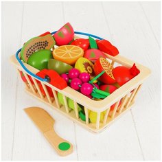 Игровой набор "Корзина с фруктами", 16 продуктов Ming Jia Long