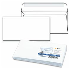Конверт почтовый E65 KurtStrip (110x220, 80г, стрип) белый, 250шт. (Е65.10.50С) Курт