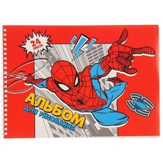Альбом для рисования на гребне, А4, 24 листа, Человек-паук Marvel