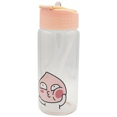 Бутылочка-поильник с трубочкой, 300 мл, цвет розовый, 17х7х7 см, Baby Fox BF-BTL2-06 Babyfox
