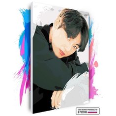 Картина по номерам на холсте BTS JK Гук, 50 х 80 см Красиво Красим