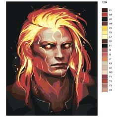 Картина по номерам Т224 "Огненный тип", 40х50 см Brushes Paints