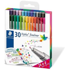 Staedtler Набор капиллярных ручек Triplus 334 Яркие цвета 30 шт