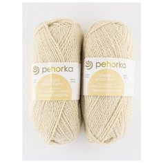 Пряжа "Овечья шерсть" 100г, 200м (2 мотка), пехорка, 166-Суровый