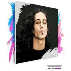 Картина по номерам на холсте Maneskin - Дамиано Давид 2, 40 х 40 см Красиво Красим